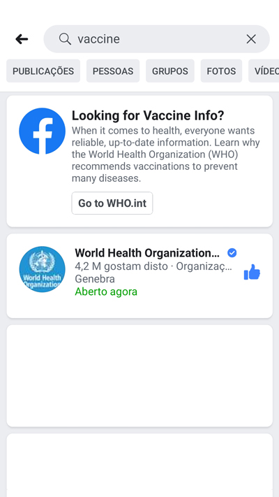 Facebook lança medidas para combater desinformação sobre vacinas